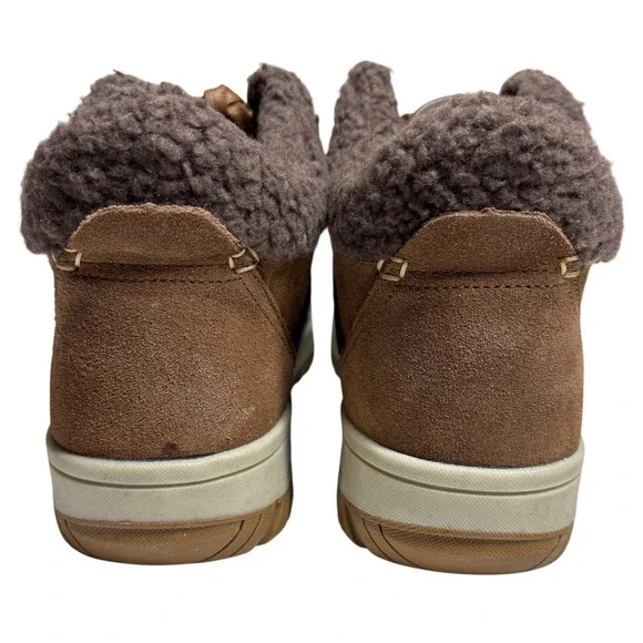 Brand New WEATHERPROOF Mens Landon Brown Suede Leather Laced Winter Boots Size 9 - Picture 2 of 9